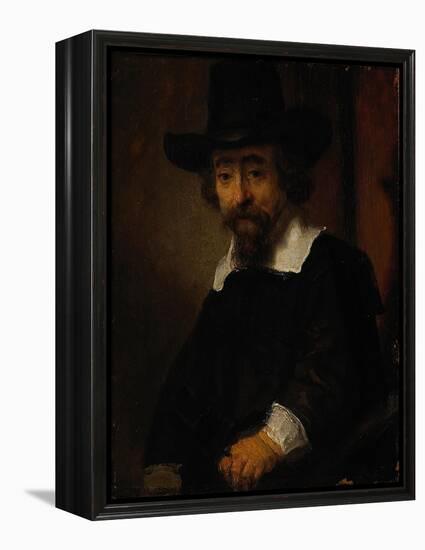 Portrait of Ephraim Bueno-Rembrandt van Rijn-Framed Premier Image Canvas