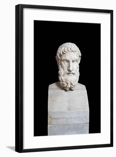 Portrait of Epicurus, Second Century Ad, Vatican Museums, Rome, Italy-null-Framed Giclee Print