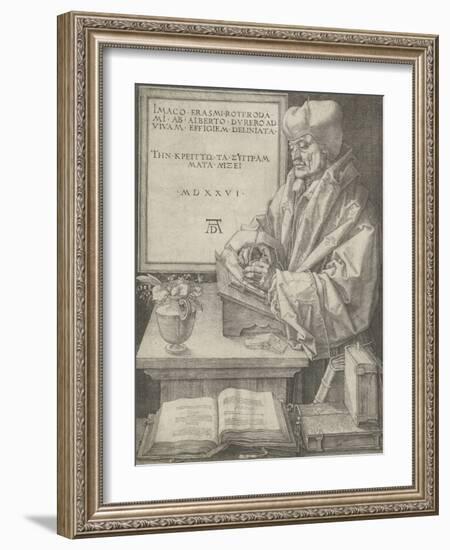 Portrait of Erasmus, 1526-Albrecht Durer-Framed Giclee Print