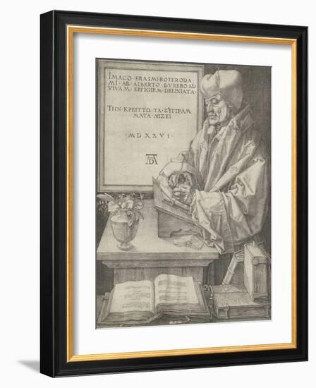 Portrait of Erasmus, 1526-Albrecht Durer-Framed Giclee Print