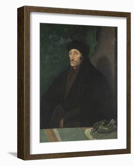 Portrait of Erasmus of Rotterdam, c.1530-Hans Holbein the Younger-Framed Giclee Print