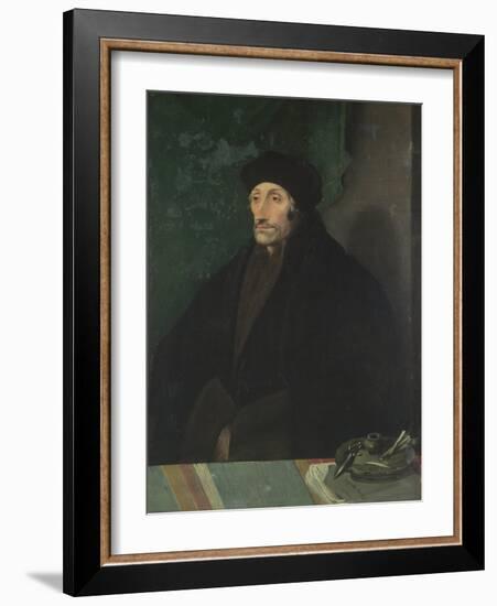 Portrait of Erasmus of Rotterdam, c.1530-Hans Holbein the Younger-Framed Giclee Print