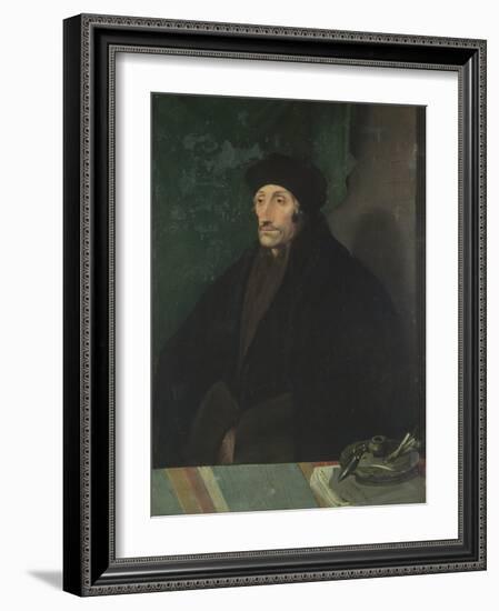 Portrait of Erasmus of Rotterdam, c.1530-Hans Holbein the Younger-Framed Giclee Print