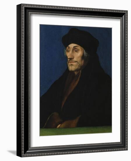 Portrait of Erasmus of Rotterdam-Hans Holbein the Younger-Framed Giclee Print