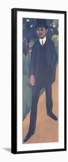 Portrait of Erich Heckel (1883-1970) 1911 (Oil on Canvas)-Ernst Ludwig Kirchner-Framed Giclee Print