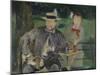 Portrait of Ernest Hoschedé with His Daughter Marthe, C. 1876-Edouard Manet-Mounted Giclee Print