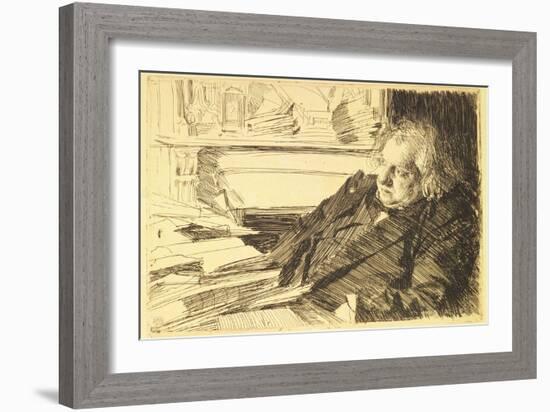 Portrait of Ernest Renan, 1892-Anders Leonard Zorn-Framed Giclee Print