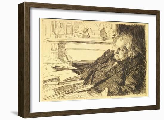 Portrait of Ernest Renan, 1892-Anders Leonard Zorn-Framed Giclee Print