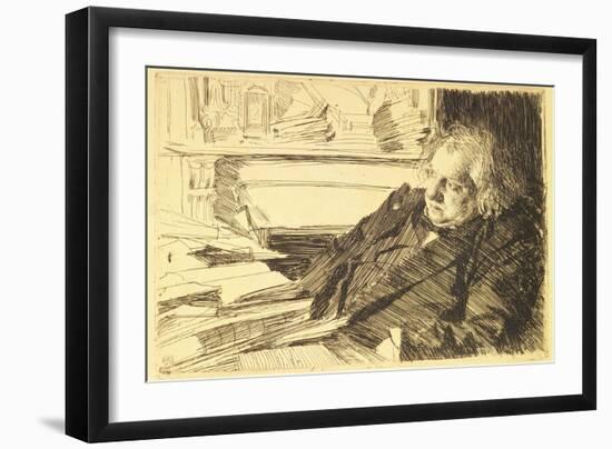 Portrait of Ernest Renan, 1892-Anders Leonard Zorn-Framed Giclee Print