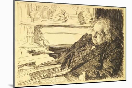 Portrait of Ernest Renan, 1892-Anders Leonard Zorn-Mounted Giclee Print