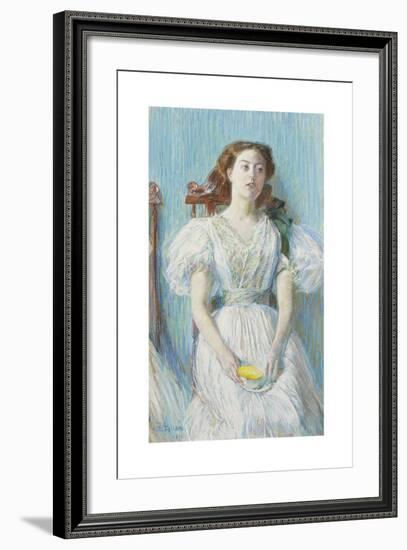 Portrait of Ethel Moore, 1892-Frederick Childe Hassam-Framed Premium Giclee Print