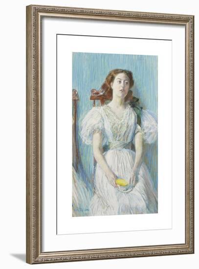 Portrait of Ethel Moore, 1892-Frederick Childe Hassam-Framed Premium Giclee Print