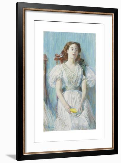 Portrait of Ethel Moore, 1892-Frederick Childe Hassam-Framed Premium Giclee Print
