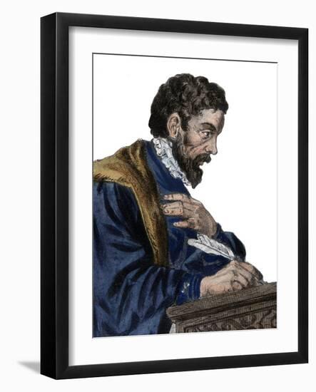 Portrait of Etienne Jodelle (1532-1573), French dramatist and poet-French School-Framed Giclee Print