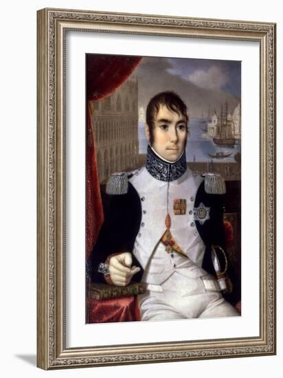 Portrait of Eugene De Beauharnais (1781-1824) Viceroy of Italy in 1805-Giovanni Battista Gigola-Framed Giclee Print