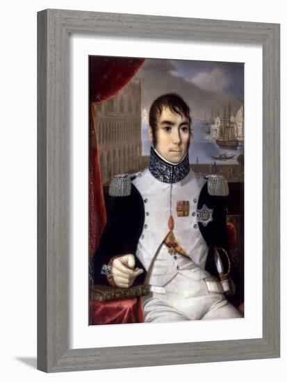 Portrait of Eugene De Beauharnais (1781-1824) Viceroy of Italy in 1805-Giovanni Battista Gigola-Framed Giclee Print