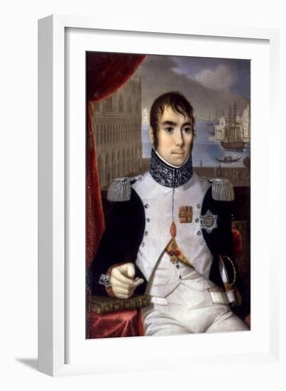 Portrait of Eugene De Beauharnais (1781-1824) Viceroy of Italy in 1805-Giovanni Battista Gigola-Framed Giclee Print