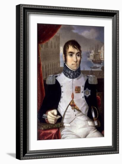 Portrait of Eugene De Beauharnais (1781-1824) Viceroy of Italy in 1805-Giovanni Battista Gigola-Framed Giclee Print