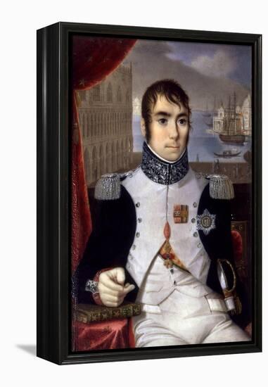 Portrait of Eugene De Beauharnais (1781-1824) Viceroy of Italy in 1805-Giovanni Battista Gigola-Framed Premier Image Canvas