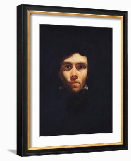 Portrait of Eugene Delacroix (1798-1863) circa 1818-19-Théodore Géricault-Framed Giclee Print