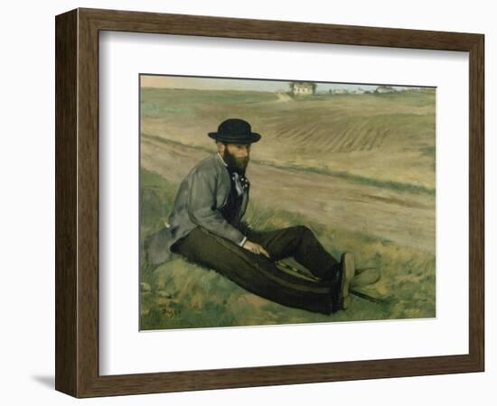 Portrait of Eugene Manet-Edgar Degas-Framed Giclee Print