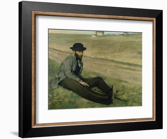 Portrait of Eugene Manet-Edgar Degas-Framed Giclee Print