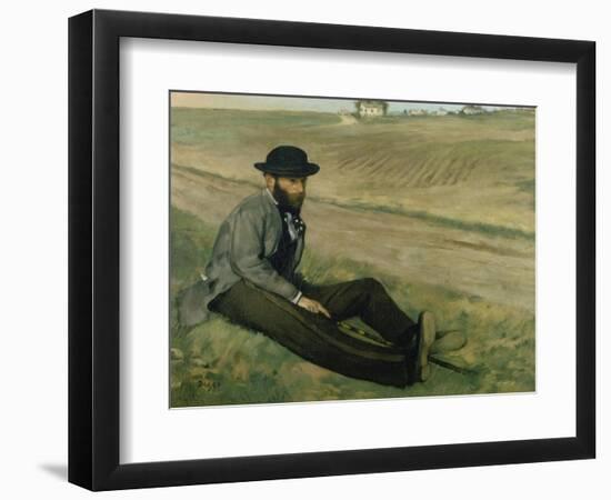 Portrait of Eugene Manet-Edgar Degas-Framed Giclee Print