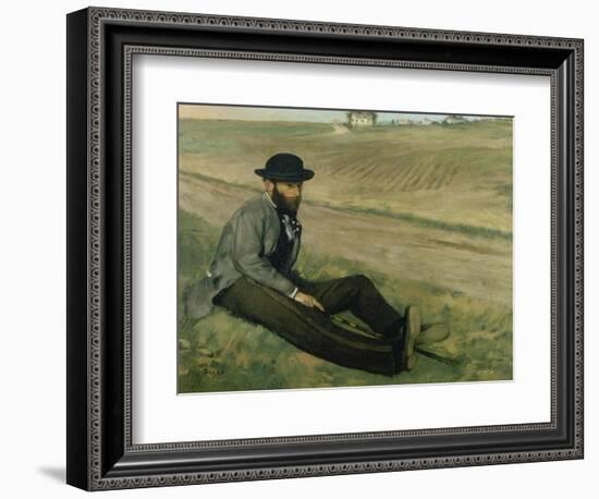 Portrait of Eugene Manet-Edgar Degas-Framed Giclee Print