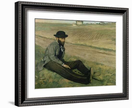 Portrait of Eugene Manet-Edgar Degas-Framed Giclee Print