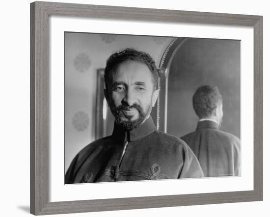 Portrait of Exiled Ethiopian Emperor Haile Selassie-Margaret Bourke-White-Framed Premium Photographic Print