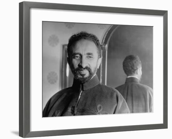 Portrait of Exiled Ethiopian Emperor Haile Selassie-Margaret Bourke-White-Framed Premium Photographic Print