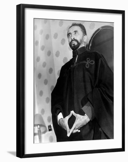 Portrait of Exiled Ethiopian Emporer Haile Selassie-Margaret Bourke-White-Framed Premium Photographic Print