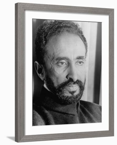 Portrait of Exiled Ethiopian Emporer Haile Selassie-null-Framed Photographic Print