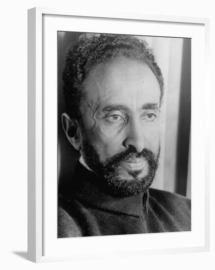 Portrait of Exiled Ethiopian Emporer Haile Selassie-null-Framed Photographic Print