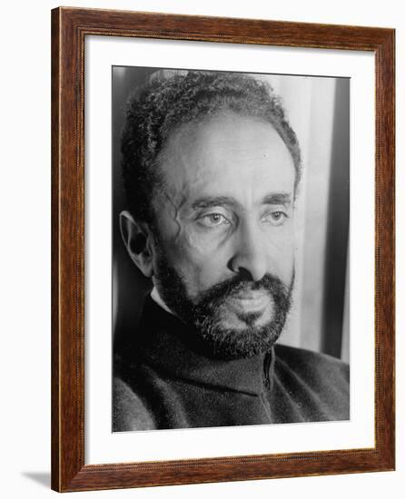 Portrait of Exiled Ethiopian Emporer Haile Selassie-null-Framed Photographic Print