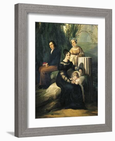 Portrait of Family Stampa Di Soncino-Francesco Hayez-Framed Giclee Print