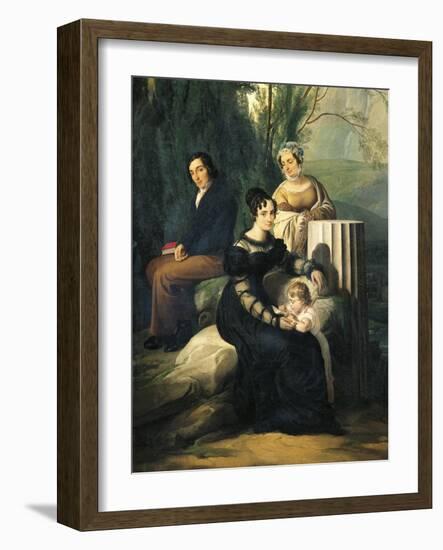 Portrait of Family Stampa Di Soncino-Francesco Hayez-Framed Giclee Print