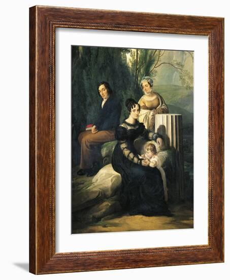 Portrait of Family Stampa Di Soncino-Francesco Hayez-Framed Giclee Print