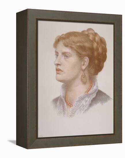 Portrait of Fanny Cornforth (1824-1906), 1874 (Coloured Chalk on Paper)-Dante Gabriel Charles Rossetti-Framed Premier Image Canvas