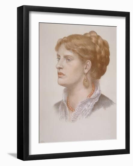 Portrait of Fanny Cornforth (1824-1906), 1874 (Coloured Chalk on Paper)-Dante Gabriel Charles Rossetti-Framed Giclee Print