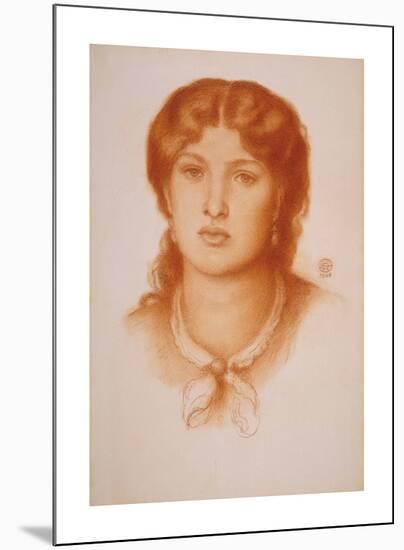 Portrait of Fanny Cornforth-Dante Gabriel Rossetti-Mounted Premium Giclee Print