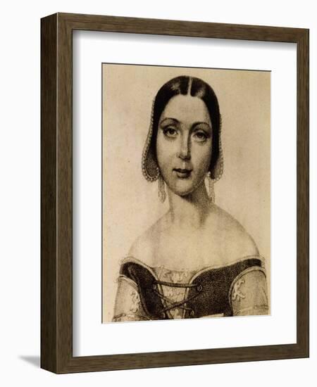 Portrait of Fanny Goldberg, Soprano, Interpreter of Caterina Cornaro-Gaetano Gandolfi-Framed Giclee Print