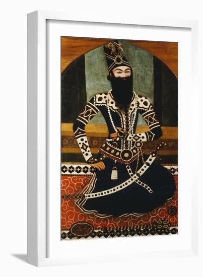 Portrait of Fath Ali Shah Qajar-null-Framed Giclee Print