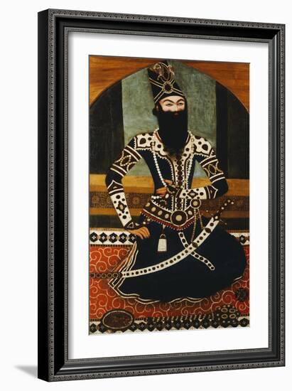 Portrait of Fath Ali Shah Qajar-null-Framed Giclee Print