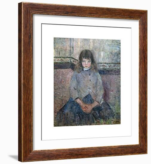 Portrait of Felix in a Skirt, 1883-Camille Pissarro-Framed Premium Giclee Print