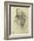 Portrait of Feodor Chaliapin, 1888 (Pencil on Paper)-Ilya Efimovich Repin-Framed Giclee Print