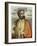 Portrait of Ferdinand Magellan (1480 - 1521) with Navigational Instruments. (Colour Litho.)-Andre Thevet-Framed Giclee Print