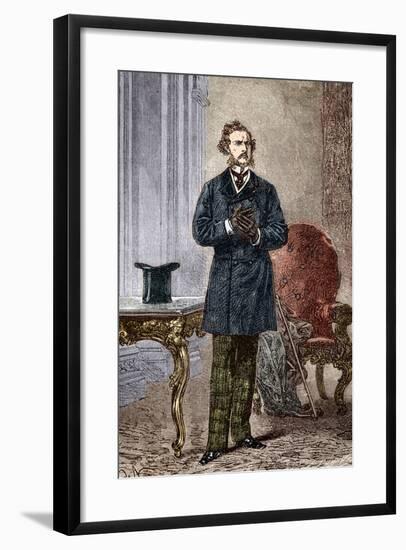 Portrait of Fictional Main Protagonist Phileas Fogg from around the World in Eighty Days by Verne-null-Framed Photographic Print