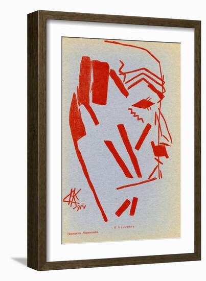 Portrait of Filippo Tommaso Marinetti, 1914-Nikolai Ivanovich Kulbin-Framed Giclee Print