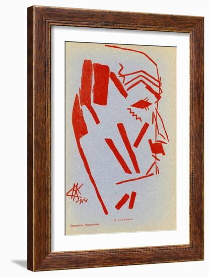 Portrait of Filippo Tommaso Marinetti, 1914-Nikolai Ivanovich Kulbin-Framed Giclee Print